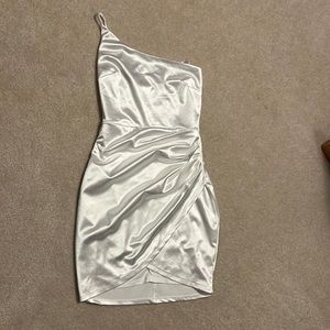 white one strap dress